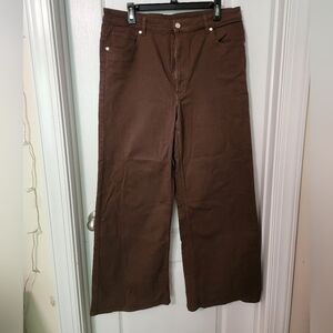H&M Brown Wide Leg Jeans